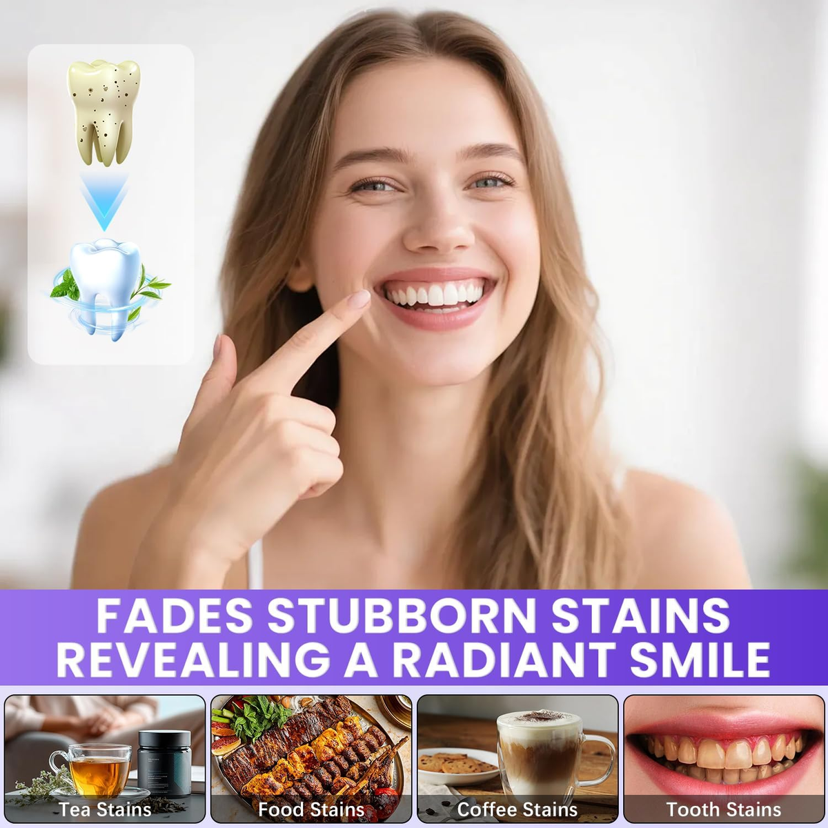 Purple Teeth Whitening Strips