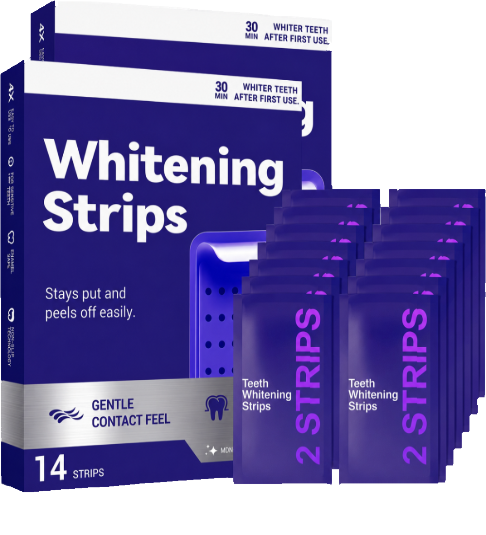 Purple Whitening Strips packaging cutout